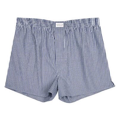 Novila Herren Boxershorts blau Baumwolle kariert 70-72 Novila Herren Boxershorts blau Baumwolle kariert 70-72