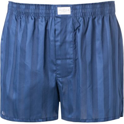 Novila Herren Boxershorts blau Baumwolle gestreift 60 Novila Herren Boxershorts blau Baumwolle gestreift 60