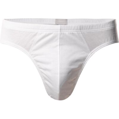 HANRO Herren Slip weiß Baumwolle unifarben 5 (M) HANRO Herren Slip weiß Baumwolle unifarben 5 (M)