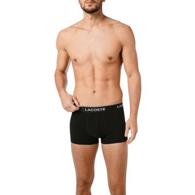 LACOSTE Herren Trunks schwarz Baumwolle unifarben 4 (S) LACOSTE Herren Trunks schwarz Baumwolle unifarben 4 (S)