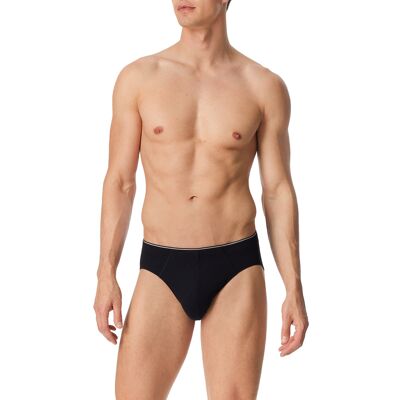 Schiesser Herren Slip schwarz Baumwolle unifarben 5 (M) Schiesser Herren Slip schwarz Baumwolle unifarben 5 (M)