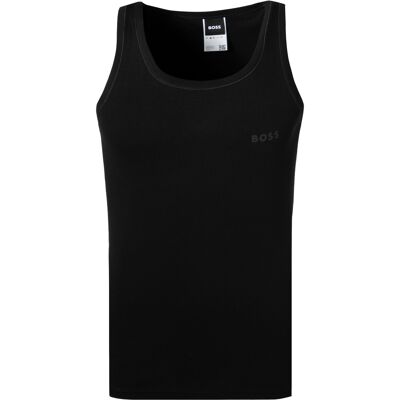 BOSS Black Herren Tanktop schwarz Baumwolle unifarben 4 (S) BOSS Black Herren Tanktop schwarz Baumwolle unifarben 4 (S)