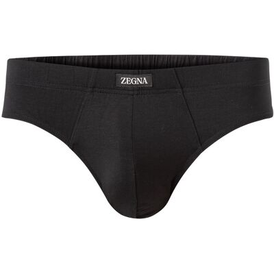 Ermenegildo Zegna Herren Slip schwarz Viskose unifarben 8 (XXL) Ermenegildo Zegna Herren Slip schwarz Viskose unifarben 8 (XXL)
