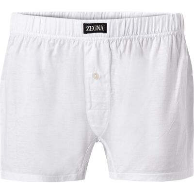 Ermenegildo Zegna Herren Boxershorts weiß Baumwolle unifarben 4 (S) Ermenegildo Zegna Herren Boxershorts weiß Baumwolle unifarben 4 (S)
