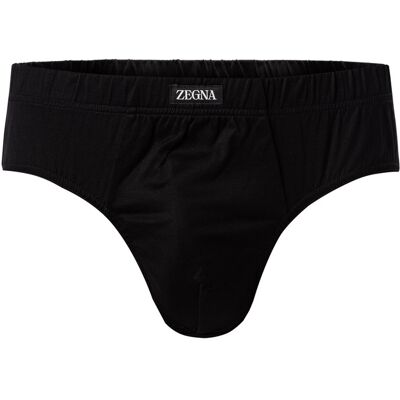 Ermenegildo Zegna Herren Slip schwarz Baumwolle unifarben 8 (XXL) Ermenegildo Zegna Herren Slip schwarz Baumwolle unifarben 8 (XXL)