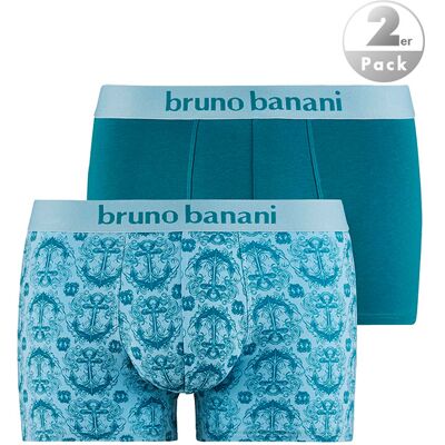 bruno banani Herren Shorts blau Baumwolle Geprintet 4 (S) bruno banani Herren Shorts blau Baumwolle Geprintet 4 (S)