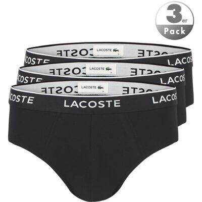 LACOSTE Herren Slips schwarz Baumwolle unifarben 4 (S) LACOSTE Herren Slips schwarz Baumwolle unifarben 4 (S)