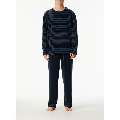 Schiesser Herren Pyjama blau Jersey-Baumwolle gestreift 52 (L) Schiesser Herren Pyjama blau Jersey-Baumwolle gestreift 52 (L)