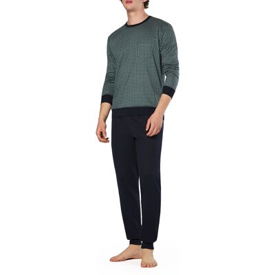 CALIDA Herren Pyjama grün Jersey-Baumwolle Gemustert XL CALIDA Herren Pyjama grün Jersey-Baumwolle Gemustert XL