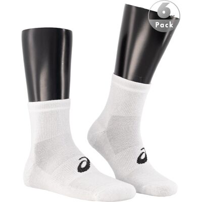 ASICS Herren Socken weiß Baumwolle unifarben L ASICS Herren Socken weiß Baumwolle unifarben L