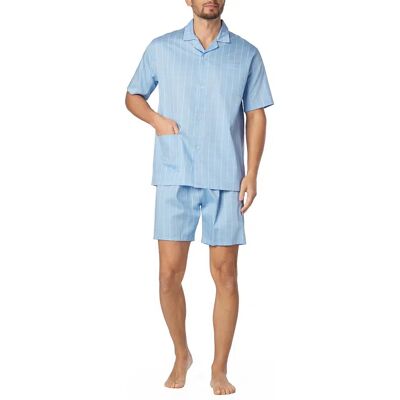 Novila Herren Pyjama blau Baumwolle gemustert 54 (XL) Novila Herren Pyjama blau Baumwolle gemustert 54 (XL)