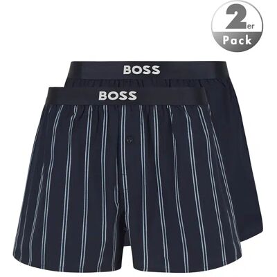 BOSS Black Herren Boxershorts blau Baumwolle & Mix Gestreift,unifarben XXL BOSS Black Herren Boxershorts blau Baumwolle & Mix Gestreift,unifarben XXL