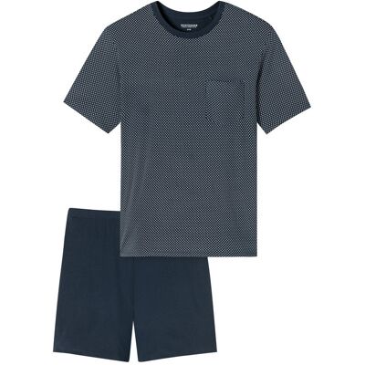 Schiesser Herren Pyjama blau Reine Baumwolle Gemustert 60 (3XL) Schiesser Herren Pyjama blau Reine Baumwolle Gemustert 60 (3XL)