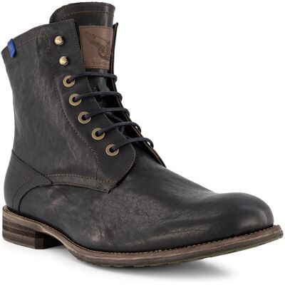 Floris van Bommel Herren Schnürboots schwarz Glattleder 41 (7,5) Floris van Bommel Herren Schnürboots schwarz Glattleder 41 (7,5)