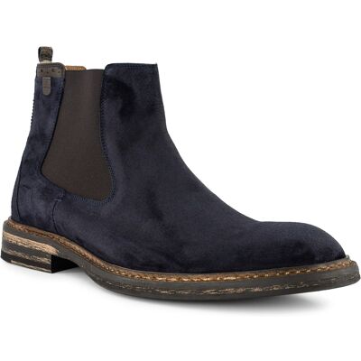 Floris van Bommel Herren Chelsea Boots blau Nubuk-/Veloursleder 46 (11) Floris van Bommel Herren Chelsea Boots blau Nubuk-/Veloursleder 46 (11)
