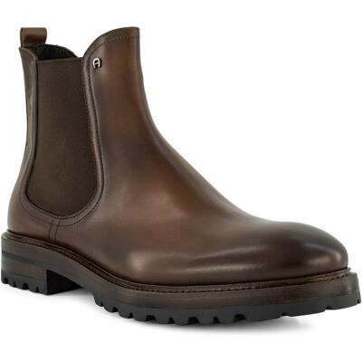 AIGNER Herren Chelsea Boots braun Glattleder 43 (9) AIGNER Herren Chelsea Boots braun Glattleder 43 (9)