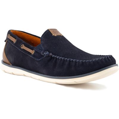 bugatti Herren Slipper blau Nubuk-/Veloursleder 44 (9,5) bugatti Herren Slipper blau Nubuk-/Veloursleder 44 (9,5)