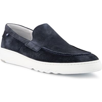 Floris van Bommel Herren Slipper blau Nubuk-/Veloursleder 46 (11) Floris van Bommel Herren Slipper blau Nubuk-/Veloursleder 46 (11)