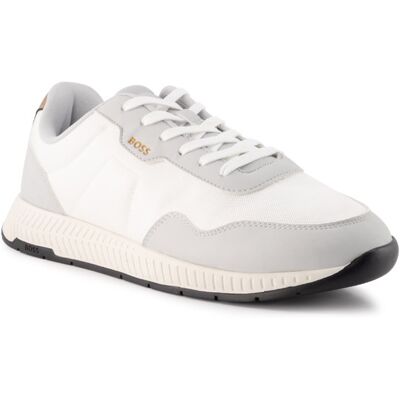 BOSS Black Herren Sneaker grau Glattleder 45 (10,5) BOSS Black Herren Sneaker grau Glattleder 45 (10,5)