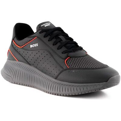 BOSS Black Herren Sneaker grau Glattleder 41 (7,5) BOSS Black Herren Sneaker grau Glattleder 41 (7,5)