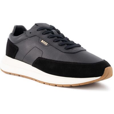 BOSS Black Herren Sneaker schwarz Glattleder 45 (10,5) BOSS Black Herren Sneaker schwarz Glattleder 45 (10,5)