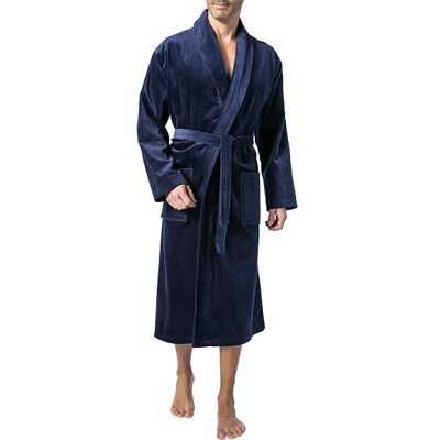 DEREK ROSE Herren Bademantel blau Baumwolle unifarben XL DEREK ROSE Herren Bademantel blau Baumwolle unifarben XL