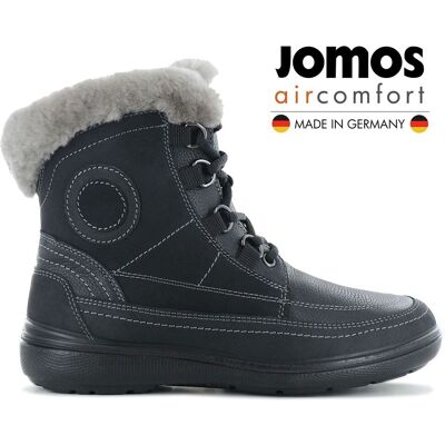 JOMOS Freewalk Boots - Damen Winter Stiefel mit Lammfell Gefüttert - Leder Schwarz 806501-442-000 Schwarz 42 JOMOS Freewalk Boots - Damen Winter Stiefel mit Lammfell Gefüttert - Leder Schwarz 806501-442-000 Schwarz 42