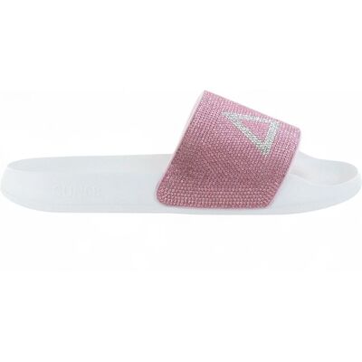 SUN68 Slippers LOGO STRASS - Damen Sandalen Pantoletten Slides Badesandalen X35205-0104 Weiß 38 SUN68 Slippers LOGO STRASS - Damen Sandalen Pantoletten Slides Badesandalen X35205-0104 Weiß 38