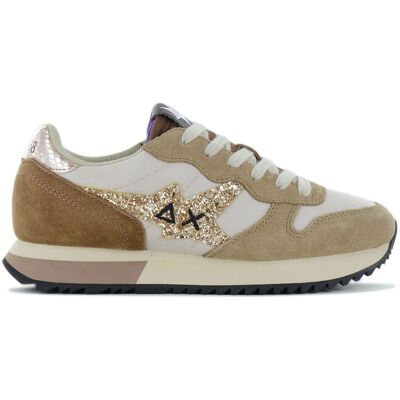 SUN68 Stargirl Glitter Logo - Damen Sneakers Schuhe Beige Z44210-16 Beige 36 SUN68 Stargirl Glitter Logo - Damen Sneakers Schuhe Beige Z44210-16 Beige 36