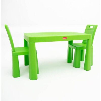 Monkey-Gym Kindertisch + Kinderstühle aus Plastik - hellgrün Monkey-Gym Kindertisch + Kinderstühle aus Plastik - hellgrün