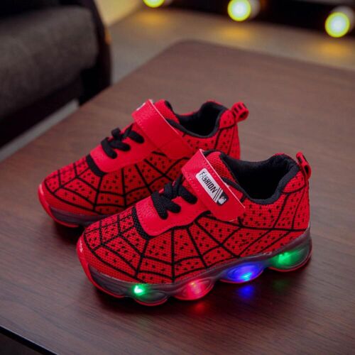CoolJacket Jungen Sneaker Mädchen Kinder Led Schuhe Mit Lichter Sneaker 2020 Frühling Herbst Schuhe Kinder Kleinkind Baby Mädchen Schuhe 23 rot
