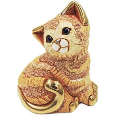 De Rosa Rinconada - Cucciolo Gattino Rosso - Ceramic - Red - Sculpture De Rosa Rinconada - Cucciolo Gattino Rosso - Ceramic - Red - Sculpture