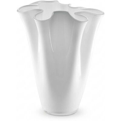 Opalvase Wave aus Weißem Mundgeblasenem Glas, Höhe 38 cm OL00227, ONLYLUX - ONLYLUX Opalvase Wave aus Weißem Mundgeblasenem Glas, Höhe 38 cm OL00227, ONLYLUX - ONLYLUX