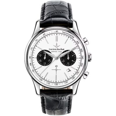 Lucien Rochat Montreux Herren-Chronograph – Weißes Zifferblatt, Schwarzes Leder R0471615003 - Lucien Rochat Lucien Rochat Montreux Herren-Chronograph – Weißes Zifferblatt, Schwarzes Leder R0471615003 - Lucien Rochat