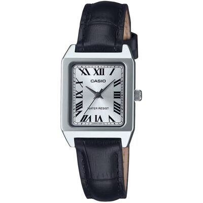 Unisex-Analog-Armbanduhr mit Schwarzem Echtlederarmband MTP-B190L-7BVER - CASIO Unisex-Analog-Armbanduhr mit Schwarzem Echtlederarmband MTP-B190L-7BVER - CASIO