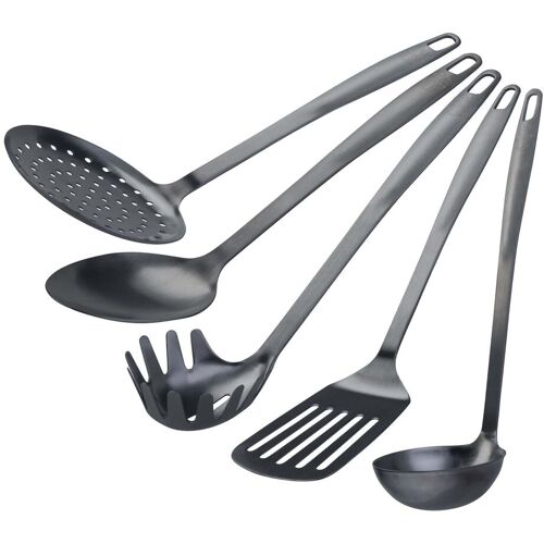 Stanley Rogers Küchenhelfer-Set Satin, 5-teilig, Schwarz, Edelstahl