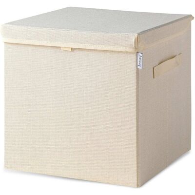 Lifeney Aufbewahrungsbox - 33x33x33cm - Beige - Aufbewahrungsbox Lifeney Aufbewahrungsbox - 33x33x33cm - Beige - Aufbewahrungsbox