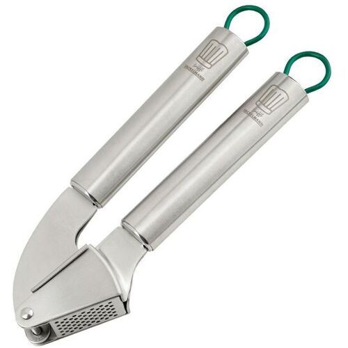 Chefkoch trifft Fackelmann Knoblauchpresse München, 20cm, Edelstahl