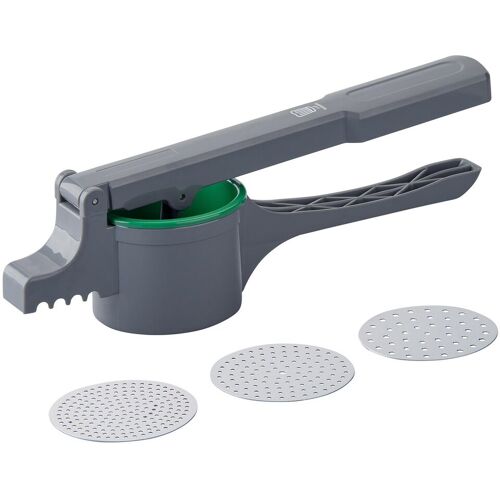 Chefkoch trifft Fackelmann Spätzlepresse mit 3 Lochscheiben, 4-teilig