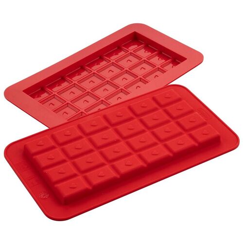Dr. Oetker Schokoladenform Süße Tafeln rot, Silikon, 2 Stück