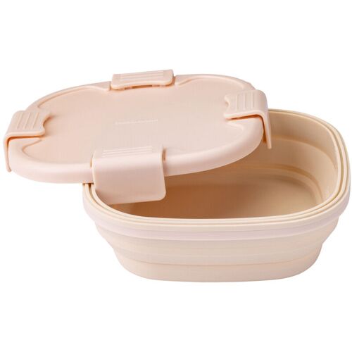 Fackelmann Pamela Reif Snack Box faltbar, eckig, 17x17x7cm, beige