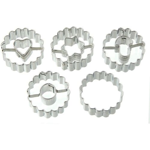 Dr. Oetker Ausstecher Linzer White Christmas Baking, 5-teilig