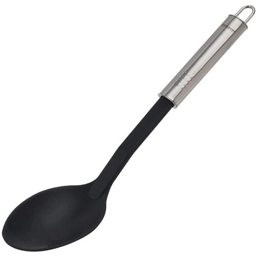 Fackelmann Servierlöffel Ovalgriff, 31cm, schwarz