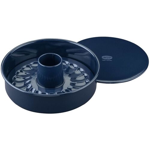 Dr. Oetker Backform mit Flach- und Rohrboden Back-Liebe Emaille, Ø28cm