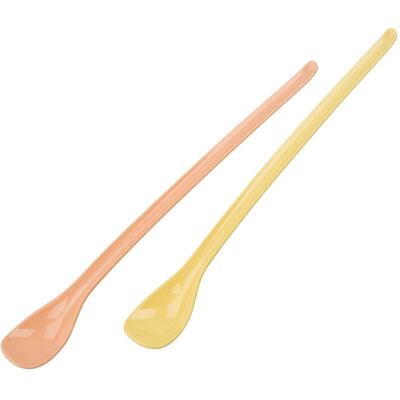 Fackelmann Longdrinklöffel, 8 Stück, gelb/orange Fackelmann Longdrinklöffel, 8 Stück, gelb/orange