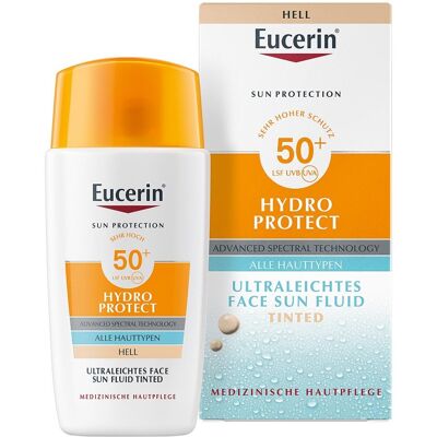 Eucerin Leicht getönt SPF 50+ Sonnenfluid - Gesichtssonnenschutz Eucerin Leicht getönt SPF 50+ Sonnenfluid - Gesichtssonnenschutz