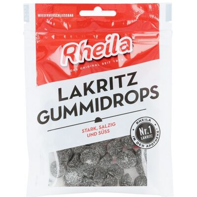 Rheila Lakritz Gummidrops - Salzig & Süß - 90 g Rheila Lakritz Gummidrops - Salzig & Süß - 90 g