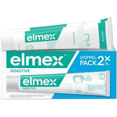 Elmex Sensitive Zahnpasta - Doppelpack 2x75 ml Elmex Sensitive Zahnpasta - Doppelpack 2x75 ml