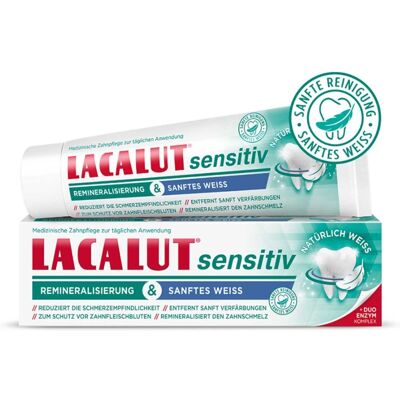 Lacalut Sensitiv Remineralisierende Zahnpasta - Schutz für Empfindliche Zähne Lacalut Sensitiv Remineralisierende Zahnpasta - Schutz für Empfindliche Zähne
