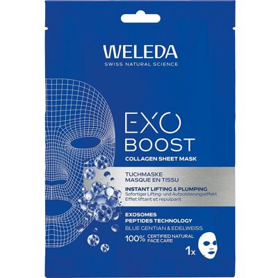 Weleda Exo Boost Collagen Tuchmaske Blauer Enzian Weleda Exo Boost Collagen Tuchmaske Blauer Enzian